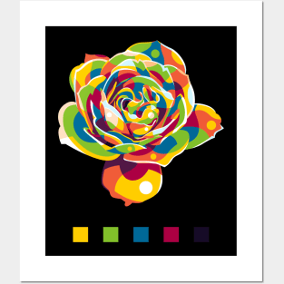 The Colorful Rose Flower Posters and Art